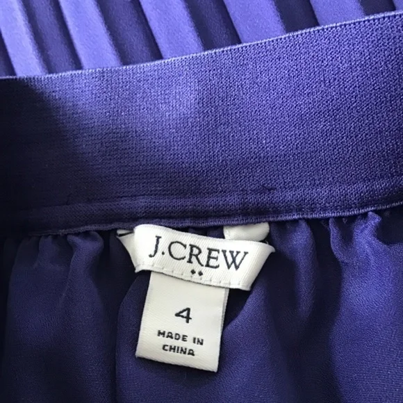 NWOT J Crew Pleated Skirt Fully Lined - Picture 4 of 4
